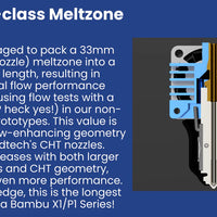 Pika Hotend for Bambu labs X1 and P1 Series Titanium, Extended Melt Zone, Modular Design (1.75 mm)