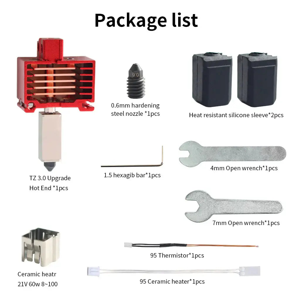 Upgraded Hot end TZ 3.0 for Bambu Lab X1 series of 3d printers Upgraded Hot end TZ 3.0 for Bambu Lab X1 series of 3d printers
