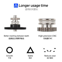 Mellow 60T 12MM Gear All Metal CNC Vz-Hextrudort-Low Plus Extruder For VzBoT 330 VZ235 HevORT Voron 3D Printer