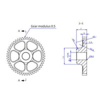 50 Tooth precision extruder Pom Gear set