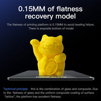 Carbon-Silicone Glass Build Plate