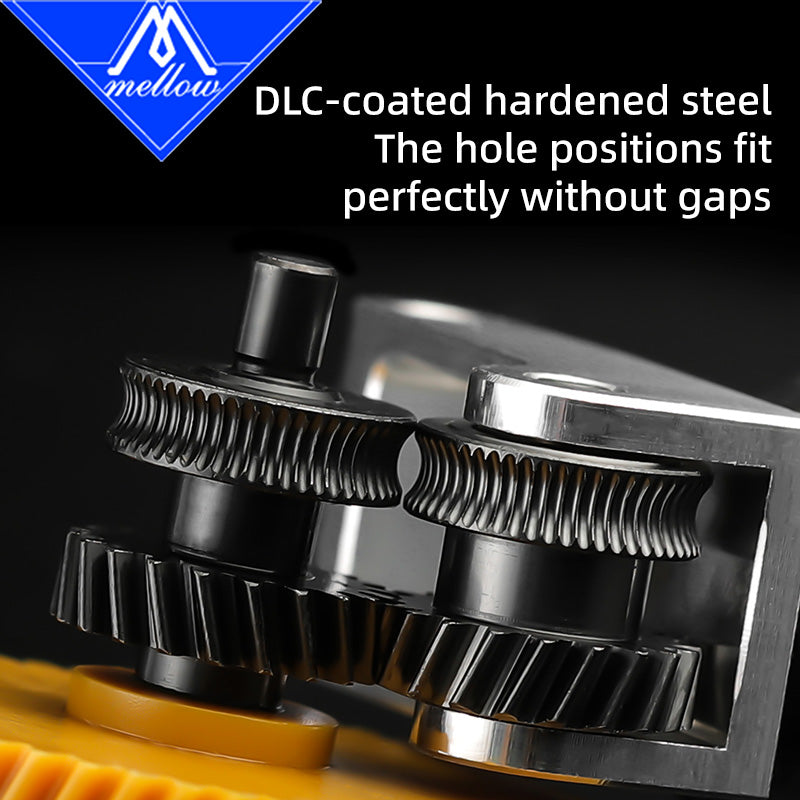 Mellow DIY CNC FluxHeat Lite Extruder & DLC BXP Hardened Steel Gears For Upgrade Bambu Lab P1P P1S 3D Printer
