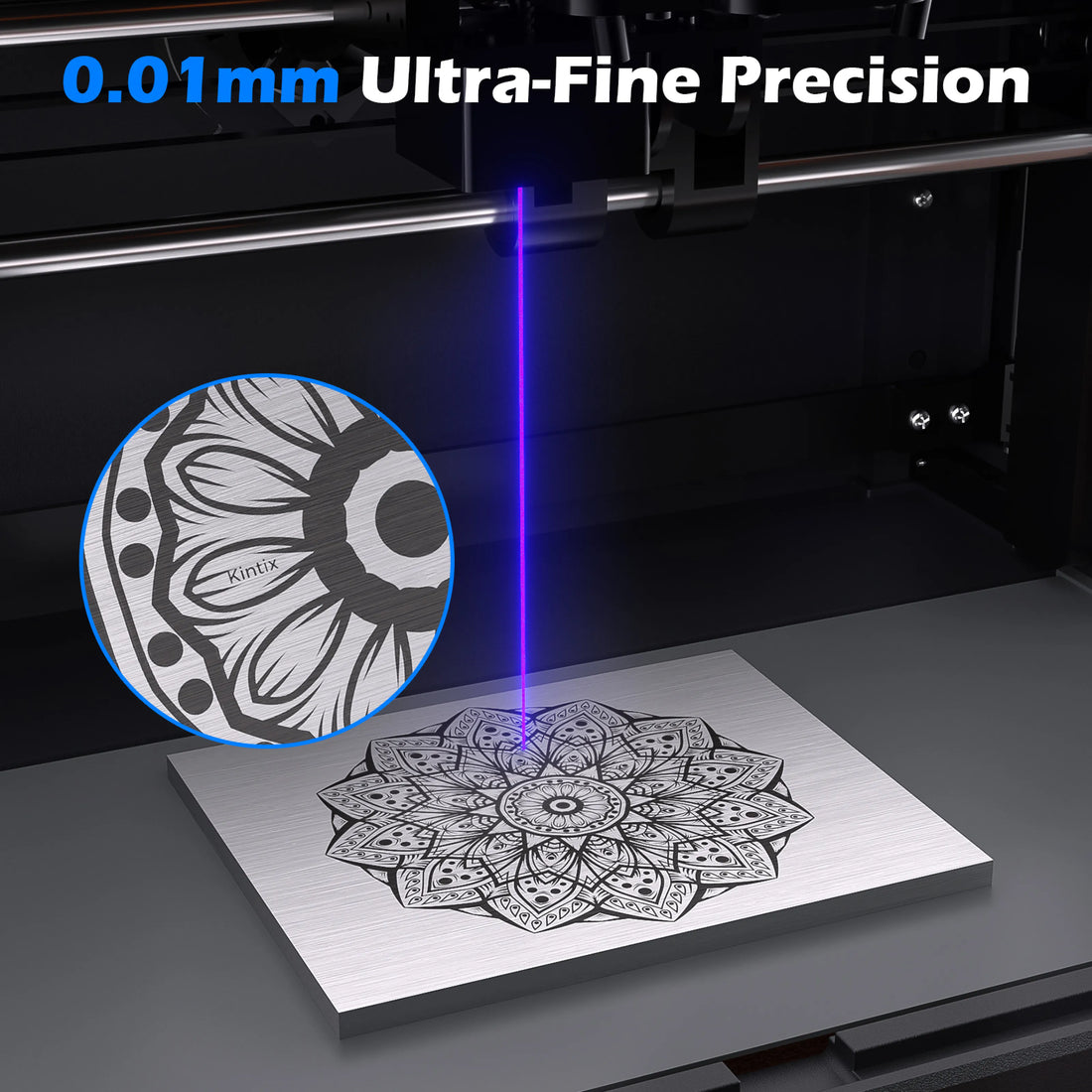 Kintix Hybrid Galvo Laser Engraver – Ultra-Fast Batch Production & Enclosed Safety