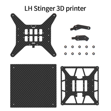 Carbon Fiber Support Plate and Build Plate Bracket Kit for LH Stinger 3D Printer.