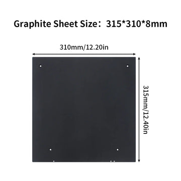 Creality K1 MAX Upgraded Graphite 8mm Build Plate & Heater by Fysetc