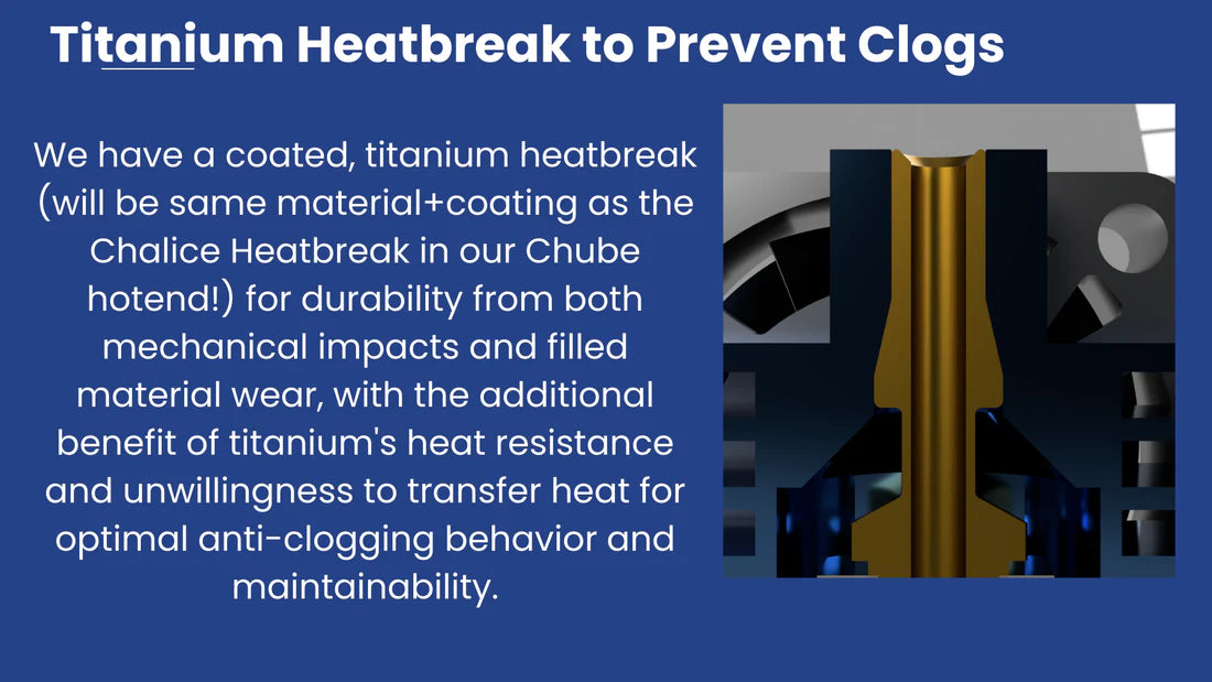 Pika Hotend for Bambu labs X1 and P1 Series Titanium, Extended Melt Zone, Modular Design (1.75 mm)