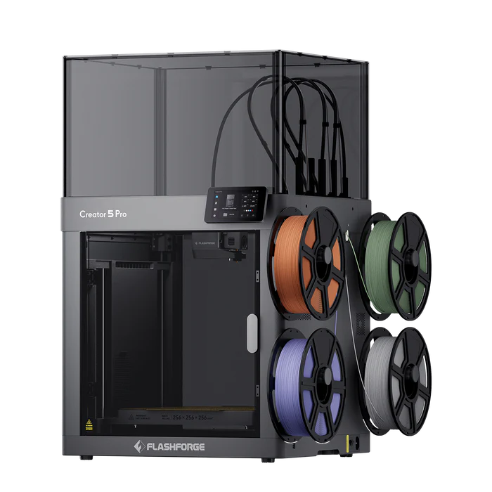 Flashforge Creator 5 Pro 4-Toolheads Enclosed Multi-Color 3D Printer