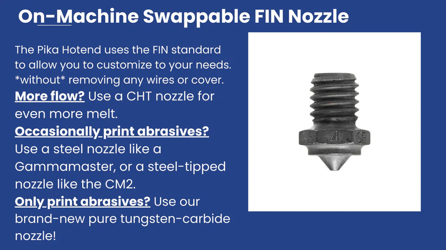 Pika Hotend for Bambu labs X1 and P1 Series Titanium, Extended Melt Zone, Modular Design (1.75 mm)