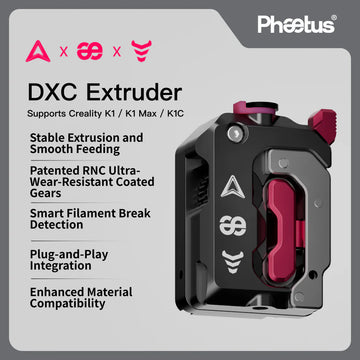 Phaetus DXC Extruder Helical Dual-Drive for Creality K1/K1C/K1 Max