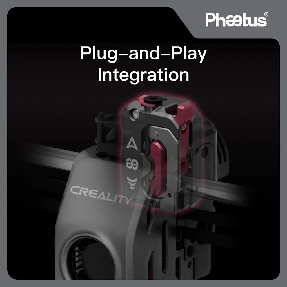 Phaetus DXC Extruder Helical Dual-Drive for Creality K1/K1C/K1 Max