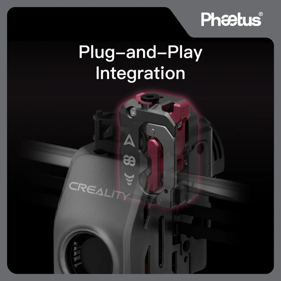 Phaetus DXC Extruder Helical Dual-Drive for Creality K1/K1C/K1 Max