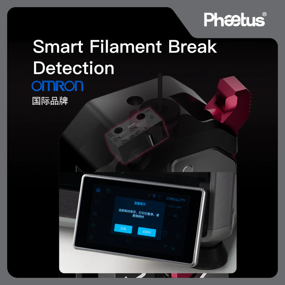 Phaetus DXC Extruder Helical Dual-Drive for Creality K1/K1C/K1 Max