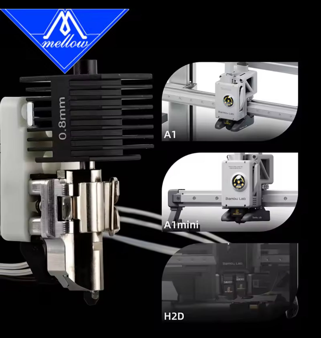 Bambu Lab A1/A1 Mini  and H2 series Ceramic (zirconia) Insulator Block Kit For Hotend