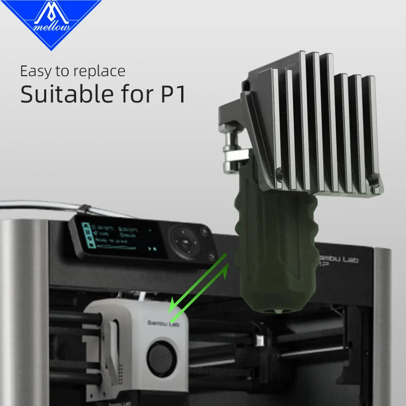 Mellow NF FluxHeat Hotend For Upgrade Bambu Lab P1P P1S TZ Hotend