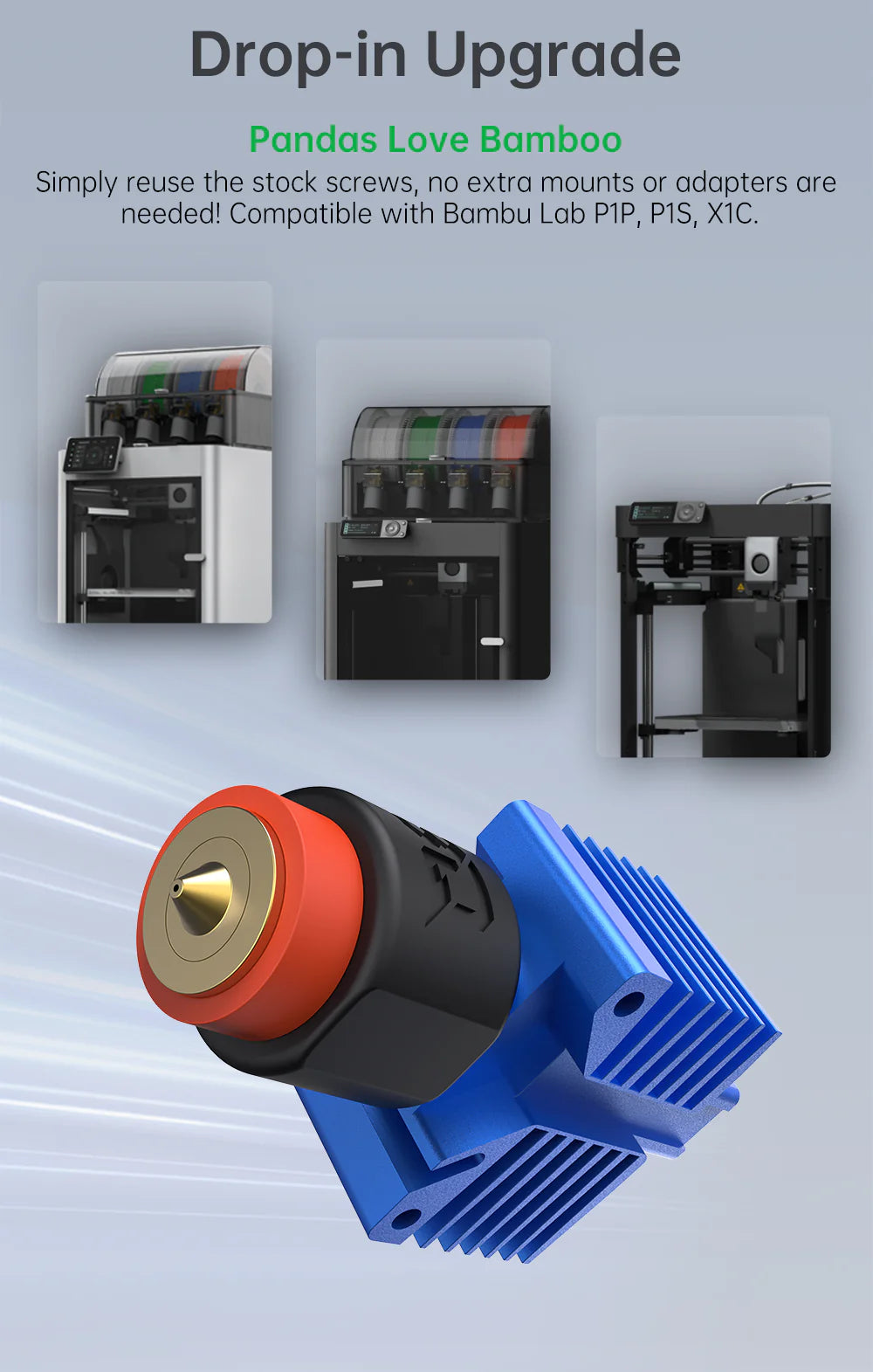 Panda Revo Hot end High Flow Upgrade Bambu Labs P1 Series & X1 Panda Revo Hot end High Flow Upgrade Bambu Labs P1 Series & X1