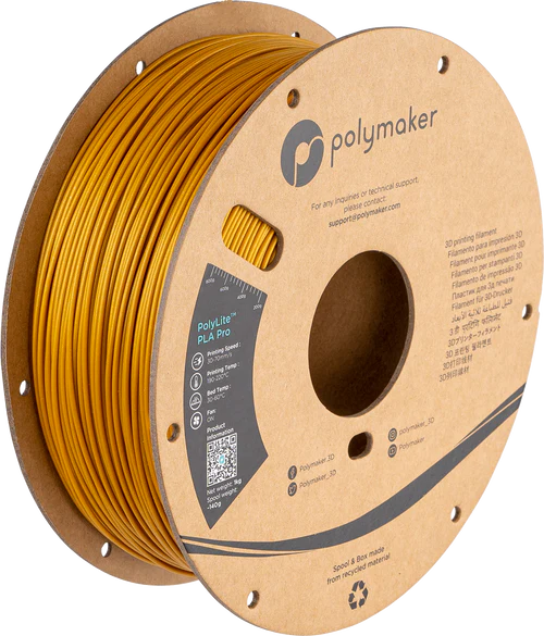 Polymaker PolyLite PLA Pro Metallic Gold 1KG