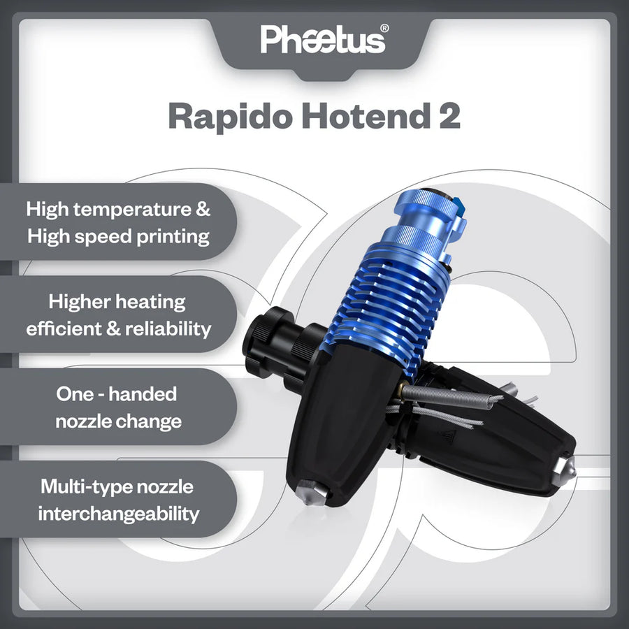 Phaetus Rapido 2 Hotend  HF & UHF V6-Compatible High-Flow
