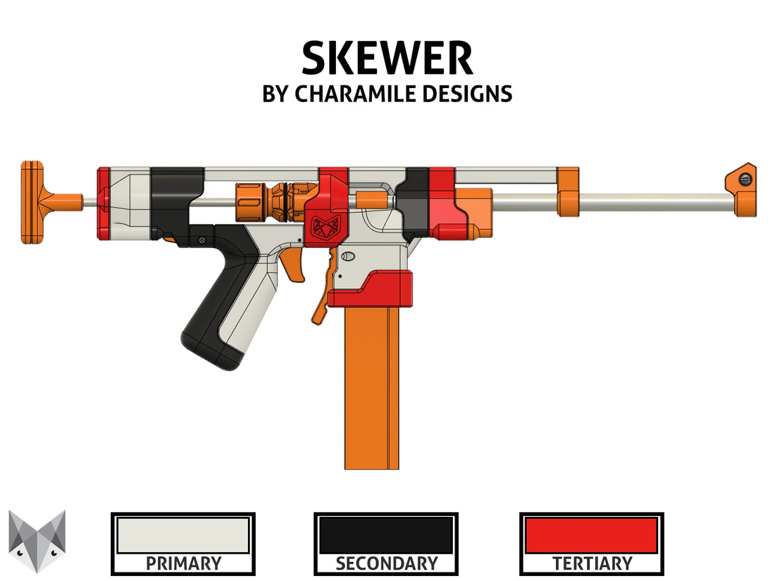Skewer Foam Blaster - Hardware Kit by Charamile Designs