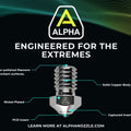 ALPHA PCD 3D Printer Nozzle – Polycrystalline Diamond (V6 / Prusa / K1C / K2P / Qidi Plus4)