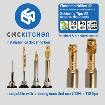 CNC Kitchen Soldering Tips compatible with Hakko (900M, T18)