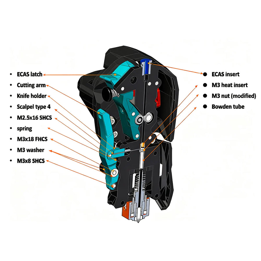 FilamATrix Stealthburner Toolhead Filament Cutter from Fysetc