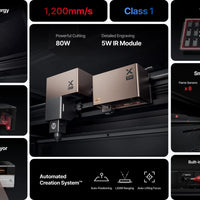 xTool P3 80W Flagship CO2 Laser Cutter with Intelligent Automation