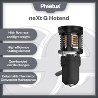 Phaetus neXt G Fiber Hotend Ultra-High-Flow, V6-Compatible
