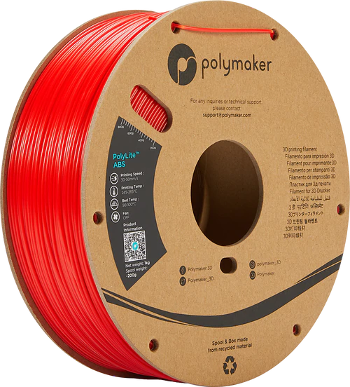 Polymaker  PolyLite ABS 1.75mm 1KG roll Red